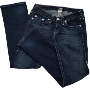 True Religion Johnny Straight Leg Jean 27 Dark Wash